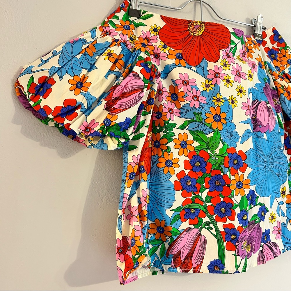 H&M Floral Off-Shoulder Top - Multicolor - Picture 3 of 6